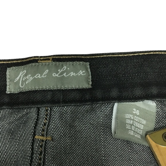 Royal Linx 38x30 Black Plaid Back Pocket Cotton Men’s Jeans - Picture 10 of 12